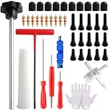 45 PCS Valve Stem Core Removal Replacement Tool Kit, Tire Valve Stem Removal Tool and TR412, TR413, TR414 Tire...