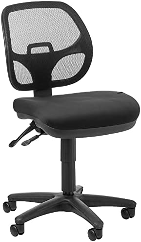 Office Star ProGrid Breathable Back Adjustable and Ergonomic Office Task Chair with Built-in Lumbar Support, Coal FreeFlex Fabric