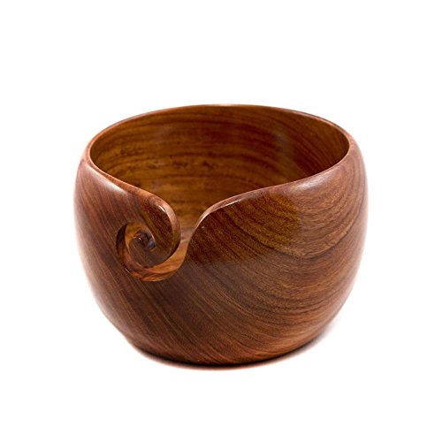 Darn Good Yarn One of A Kind | Handcrafted Jumbo Wooden Yarn Bowl | Yarn Holder and Organizer for Tangle-Free Knitting & Crocheting | Perfect Gift Bowl