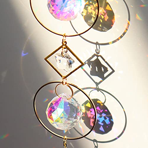NarutoSak Sino de vento, estrela, lua, apanhador de sol, pingente de pendurar de cristal artificial,