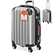 Produktbild Monzana® Koffer Handgepäck ABS Hard Case 4 Rollen Teleskopgriff Zahlenschloss Kantenschutz Reisekoffer Hartschalenkoffer Rollkoffer Trolley Silber M