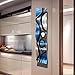 Statements2000 Silver, Charcoal Grey, Blue and Black Wave Wall Accent - Metal Wall Art Home Decor Accent - Rains of Blue Wave by Jon Allen - 46" x 10"