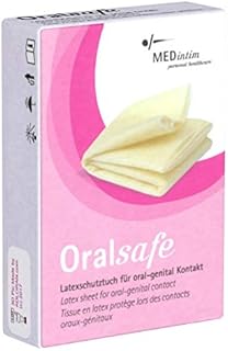 MEDintim - Oralsafe Schutztuch aus Latex - Erdbeere - 8 Stück (252x155mm)