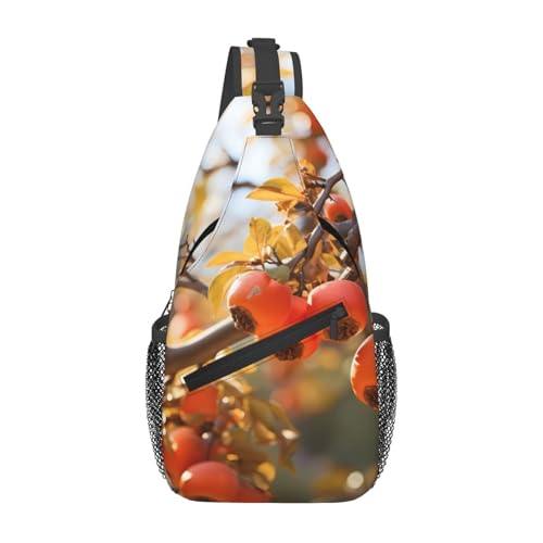 WZYCWB Mochila cruzada con estampado de caqui para hombres y mujeres, perfecta para senderismo casual, disponible en estilos de pecho o hombro, Negro -, Talla única