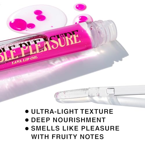 SELESTIA BEAUTY Hydrating Lip Oil – Double Pleasure – Moisturizing & Softening Lip Glow Oil with Silicone Applicator, 0.14 oz (Like a Virgin)