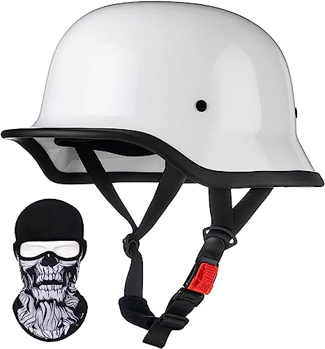 Demi-casque de style allemand moto vintage pour balades en cruiser et scooter