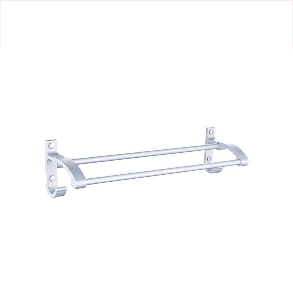 Barre Porte-Serviettes Murale Double en Aluminium Space de 80 cm pour Toilettes