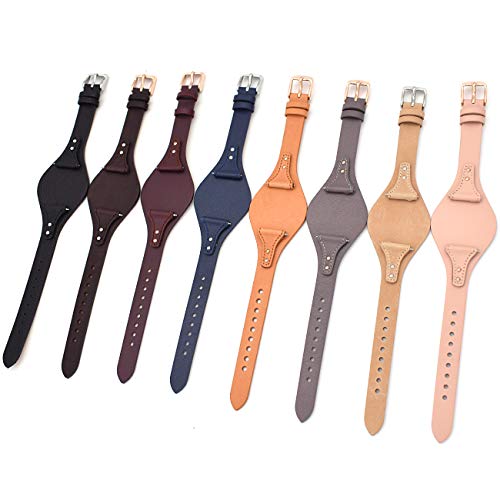 Pulseira de relógio de couro genuíno com barra de mola de 18 mm para Fossil ES4286 ES4114 ES4113 ES3