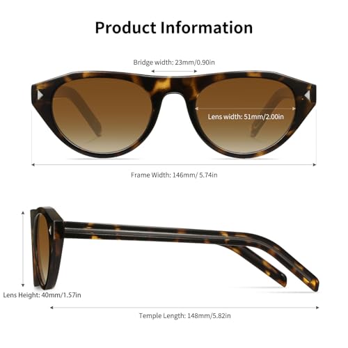 2-Pack YDAOWKN Men's or Women's Retro Small Oval Sunglasses (Various) - image 4