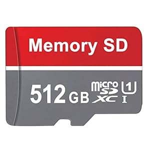 Ruoray Micro SD Karte 512GB,Speicherkarte Micro SD Memory Card wasserdichte SD Card für Kamera, Smartphone und Tablets