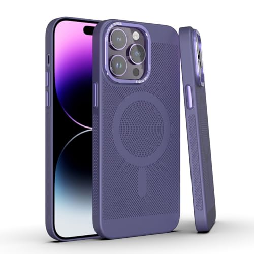 MagSafe対応 いphone15 Pro スマホ 放熱 冷却ケース 耐衝撃 マグセーフ対応 かわいい メッシュ構造 iPhone15 Pro 用ケース カメラレンズ保護 放熱性能 おしゃれ 韓国 マグネット搭載 スマホ冷却 アイフォン15 Pro 用
