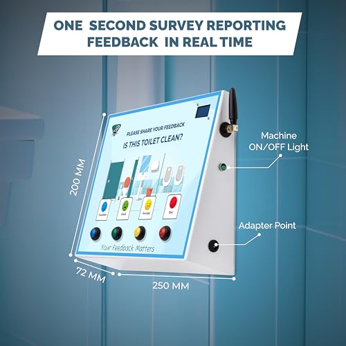 Image of Rely Cure⇒VP INDUSTRIES (GSM Mode) Toilet Cleanliness Feedback System - Press a smiley button to give instant feedback and view real-time reports via the Android app or website.