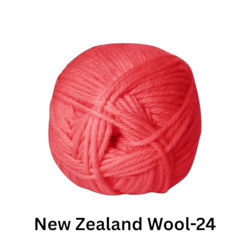Image of VCR Cherry Red Chunky Wool Yarn, 100 Grams, Hank, 196 Meters, 100% New Zealand Wool Knitting Yarn, Soft Crosia Thread Suitable for Baby Blankets & Booties Pack of 1