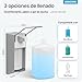 Imagen de ARNOMED 1 dispensador jabon baño pared de aluminio para 500 ml