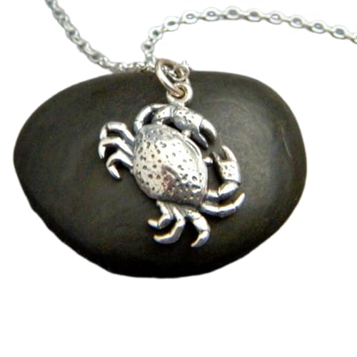 Collier crabe en argent 925 signe Cancer avec chaîne de 45 cm