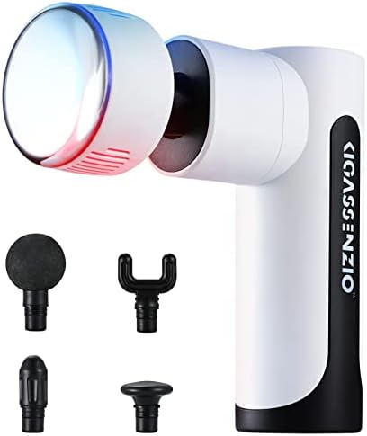 KIGASSENZIO Percussion Massage Gun Deep Tissue, Muscle Massage Gun with Heat and Cool for Whole Body Back Pain Relief, Powerful Electric Heated Massager Gun