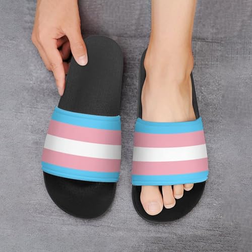 Transgender Pride Flag Slides Shoes Mans Womens Slide Sandals Non Slip Shower Open Toe Shoe Lightweight Slip on4