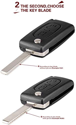 Sleutelbehuizing voor Peugeot - Originele behuizing zonder krassen - Afbeelding 7