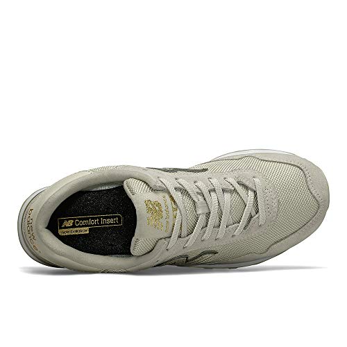 Tênis 515, New Balance, Feminino, Branco/Dourado, 37