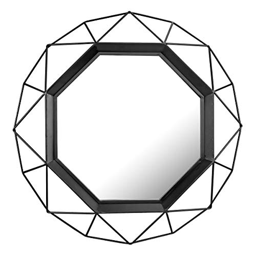 Stonebriar Decorative Black 28.3" Geometric Metal Wire Frame Hang...