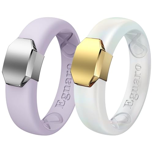 Image of Egnaro Silicone Wedding Bands Women, Inner Arc Ergonomic Breathable Design
