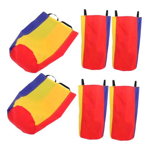 BESPORTBLE 6 Pcs Sack Race Bags for Kids and Adults Double Layer Outdoor Games for Children Garden Party Jumping Sacks Activity Set for Sports Day School Carnival Easter Egg and Spoon Race Games