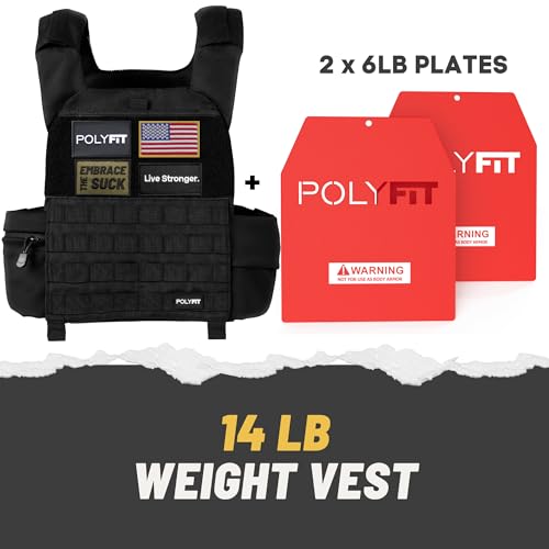 Image of POLYFIT (Fortify) Vest and Weight Plate Bundle - 14 LBS Vest