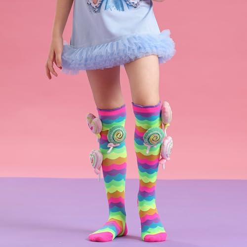 Crazy socks for Kids Black girls Adorable Knee-High Socks With Fluffy Ear wacky Funky Novelty Socks2