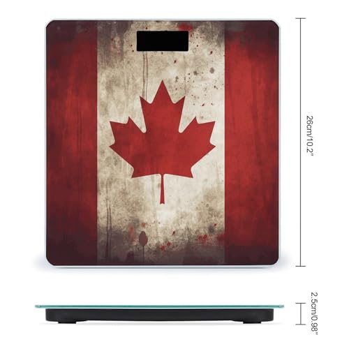 Báscula Digital Retro con Bandera de Canadá para Baño 400 lb miniatura 2