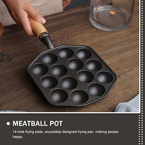 GANAZONO Prato de ferro fundido Escargot Prato de caracol Placa de escargot para takoyaki, panela ta