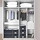MEKAA® Hosen Organizer Für Kleiderschrank - 2er-Set - Perfekte Schrank Organizer Ihrer Hosen, Pullover etc. - Stapelbare & Faltbare Kleiderschrank Organizer - Anthrazit - L40*B28*H20cm