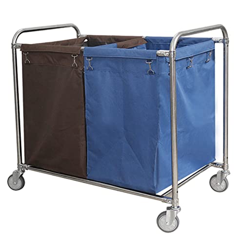 Panier à linge commercial en acier avec sac amovible taille D