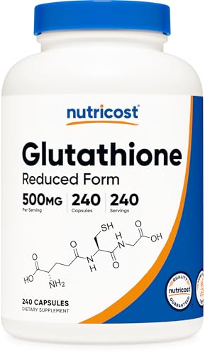 Nutricost Glutathione Capsules 500mg, 240 Capsules...