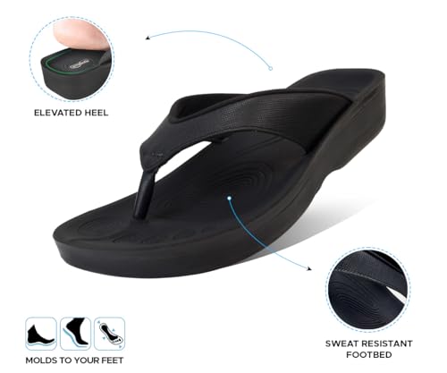 Image of AEROTHOTIC Original Orthotic Comfort Thong Style Flip Flops Sandals for Women with Arch Support for Comfortable Walk