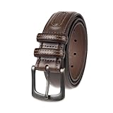 Columbia Men's Double Loop Belt-Casual Dress with Single Prong Buckle for Jeans, Khakis