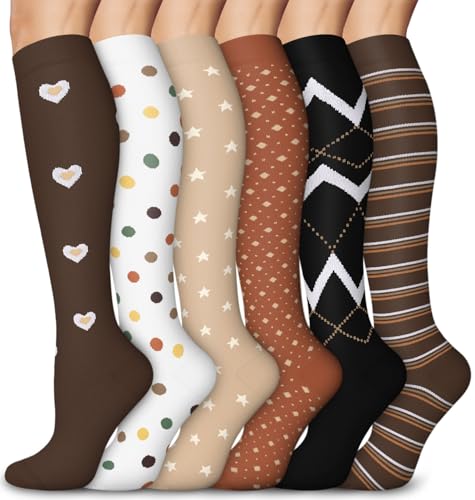 Image of Aoliks Medical Compression Socks for Women & Men, Support Knee High Socks for Running,Nurses,Travel