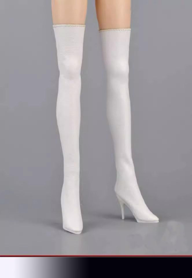 1/6 Ratio of Women's Clothing，White Boots, Long Boots, 1 Pair of White Boots