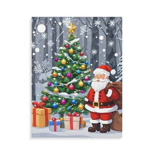 Kit peinture a l'huile numerique Pere Noel 24 couleurs adulte debutant