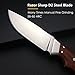 HUAAO EDC Fixed Blade Knife with Sheath, 8.9’’ D2 Steel Full Tang Survival Knife, Camping Bushcraft Knife with Rosewood Handle for Hunting Hiking