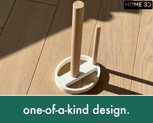 Soporte para rollos de cocina blanco de 26 cm con base antideslizante hecho a mano 4
