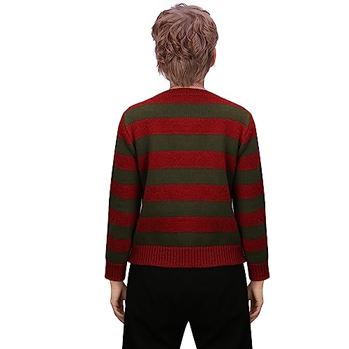 Suéter infantil unissex Freddy Nightmare On Elm St de manga comprida listrado suéter de tricô fantas