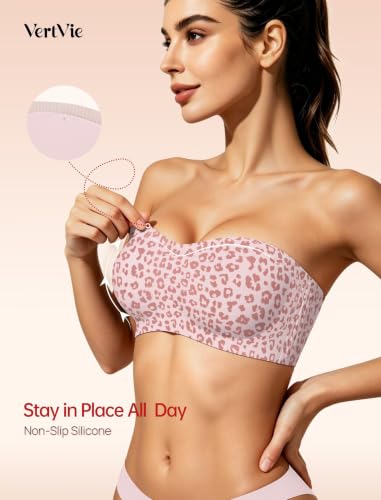 Image of Vertvie Strapless Bra Jelly Push Up Seamless Wireless Tube Top