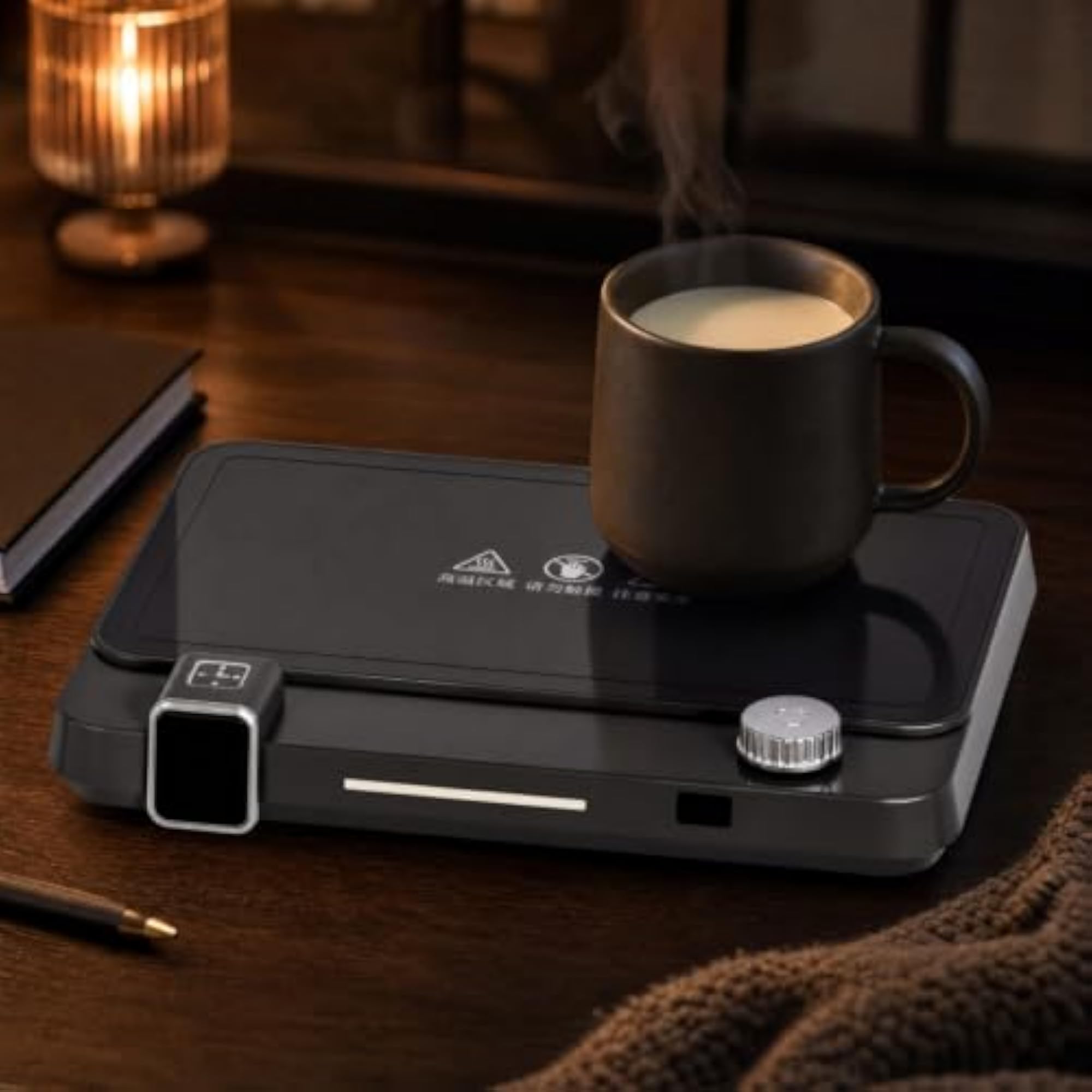 Easy-Control Electric Heating Coaster Compact Mug Warmer