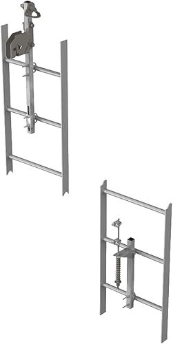 3M DBI-SALA Lad-Saf Cable Vertical Sistema de Seguridad Bracketry 6116633, 4 Usuarios, Acero Galvanizado, 1 EA/Case