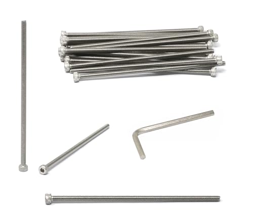 Image of iexcell 25 Pcs M4 x 110mm Thread Pitch 0.7 mm Stainless Steel 304 Hex Socket Head Cap Screws Bolts Kit
