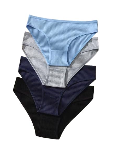 2, 4PCS/Set Cotton Panties Women Underwear Lingerie Panties Female Lingerie Briefs Solid Color Panty Underpants Intimates-image-48
