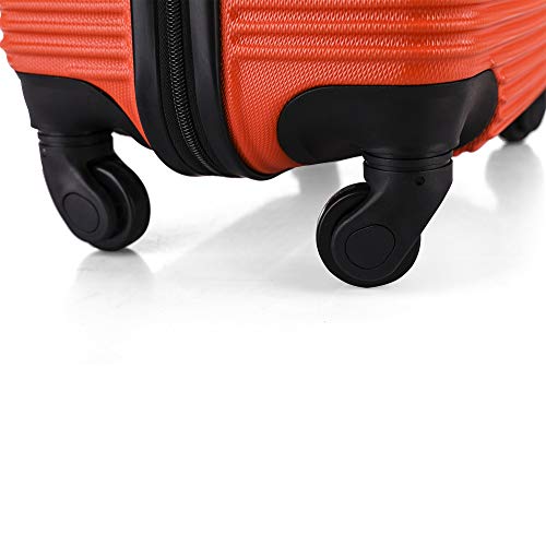 Inusa Royal 32 Inch Extra Large Hardside Spinner Luggage With Ergonomic Handles, Travel Suitcase With Four Spinner Wheels And Studs, Orange #TOP6