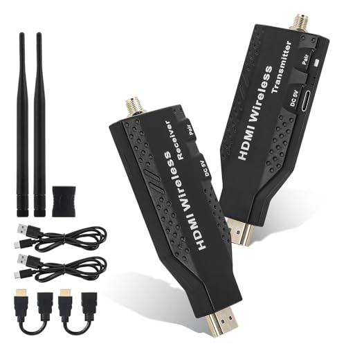 Image of MICROWARE Wireless HDMI Transmitter Receiver 1080P HDMI Extender Display Adapter for Camera Live Streaming PC Video Meeting Share to TV (50 Meters)