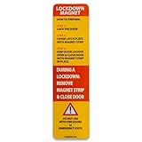 50 Pack - Lockdown Magnetic Strips for School Lockdown - New and Improved! Durable 30mil Magnetic Strip (50 Orange