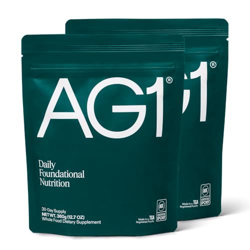AG1 Greens Powder Supplement | Improve Gut Health | Multivitamin,...